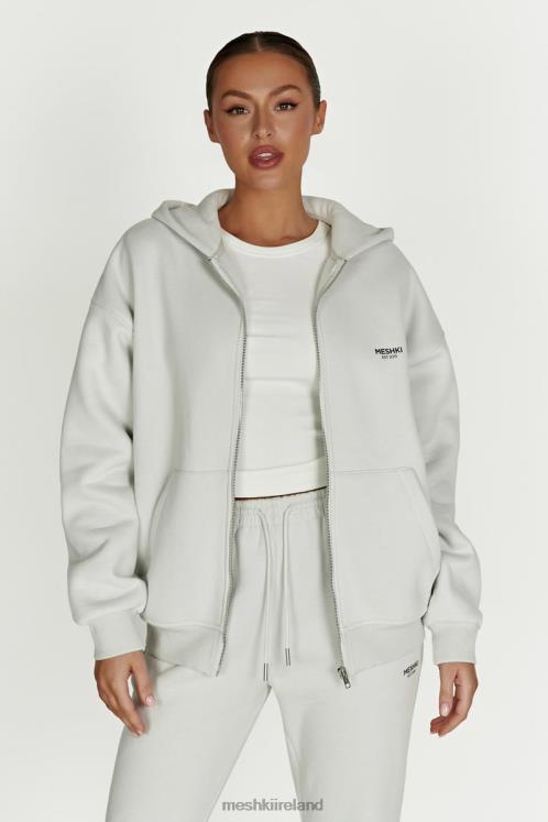 Meshki Corrie Zip Through Hoodie Clothing Smoke Grey 6DX22880