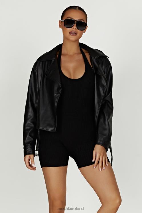 Meshki Kirby Faux Leather Jacket Clothing Black 6DX221633