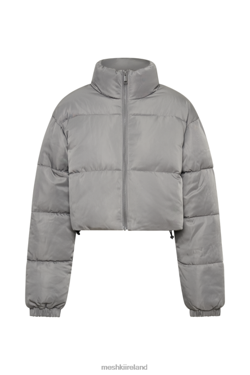 Meshki Myranda Recycled Cropped Puffer Jacket Clothing Charcoal 6DX221641