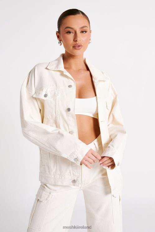 Meshki Sion Oversized Denim Jacket Clothing Ecru 6DX221252