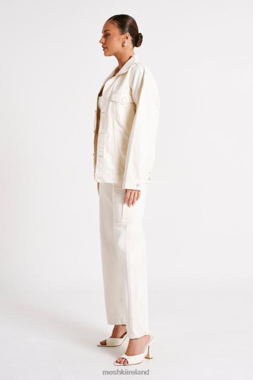 Meshki Sion Oversized Denim Jacket Clothing Ecru 6DX221252