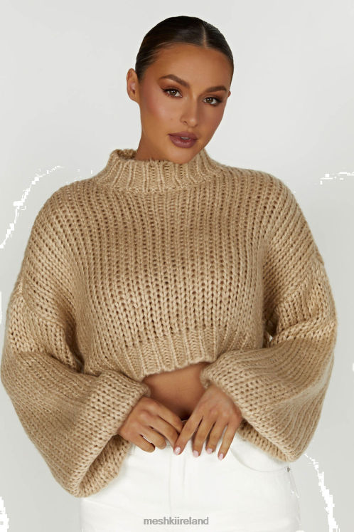 Meshki Delphine Chunky Knit Jumper Clothing Taupe 6DX221642