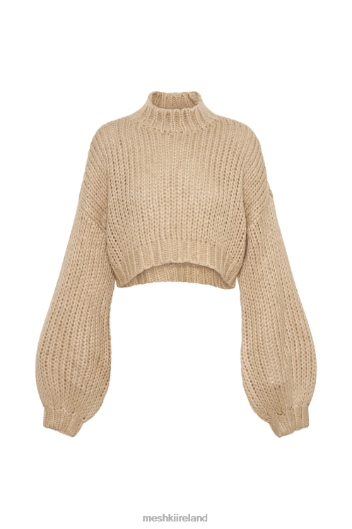 Meshki Delphine Chunky Knit Jumper Clothing Taupe 6DX221642