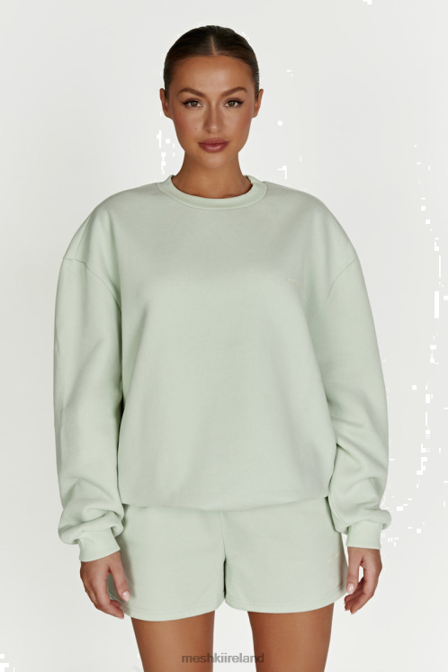 Meshki Phoenix Oversized Crewneck Jumper Clothing Light Sage 6DX22932