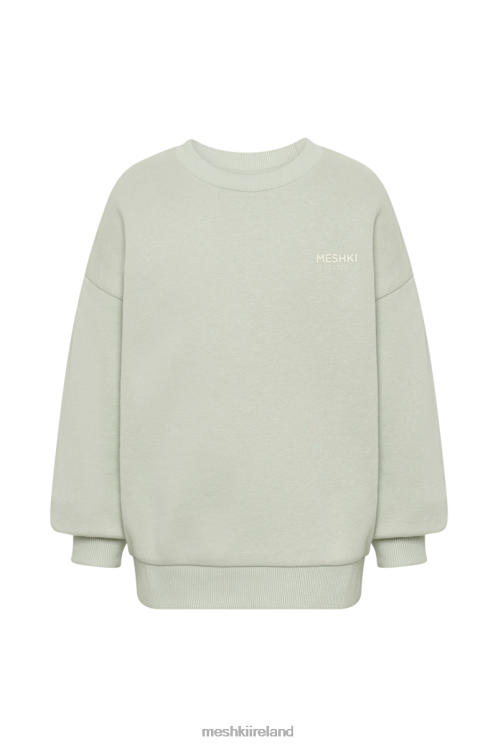 Meshki Phoenix Oversized Crewneck Jumper Clothing Light Sage 6DX22932