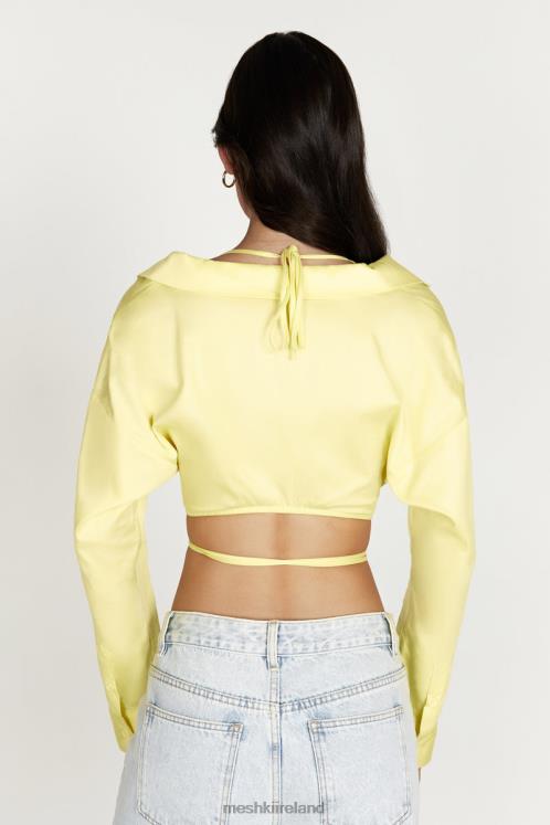 Meshki Freya Off Shoulder Long Sleeve Shirt Clothing Lemon 6DX221055