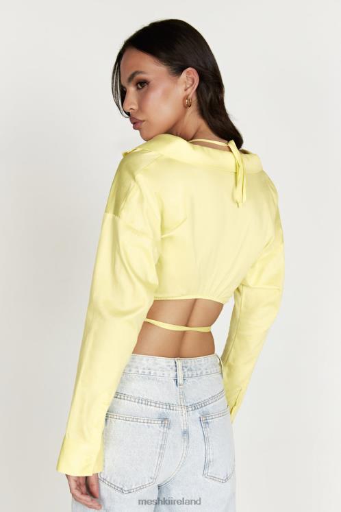 Meshki Freya Off Shoulder Long Sleeve Shirt Clothing Lemon 6DX221055