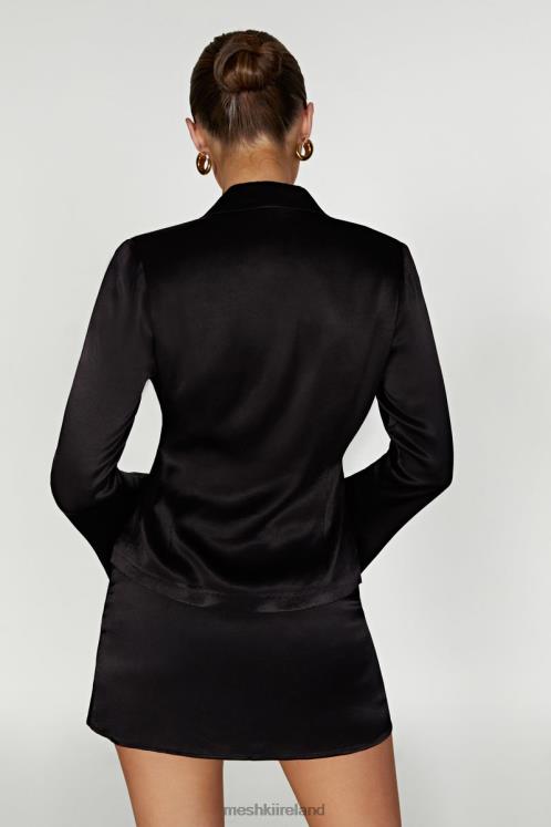 Meshki Noa Collared Long Sleeve Shirt Clothing Black 6DX22898