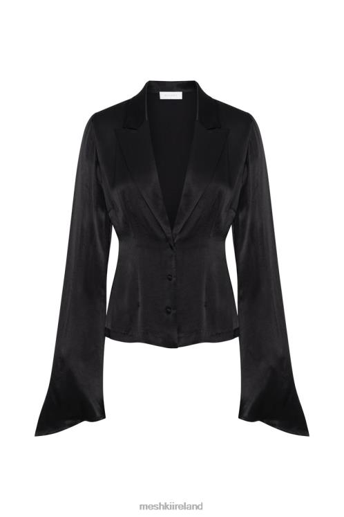 Meshki Noa Collared Long Sleeve Shirt Clothing Black 6DX22898