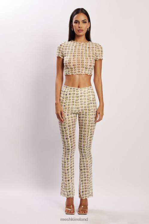 Meshki Nora Mesh Crop T-Shirt Clothing Alien Print 6DX221138