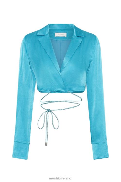 Meshki Talulah Diamante Rope Shirt Clothing Cyan Blue 6DX221104