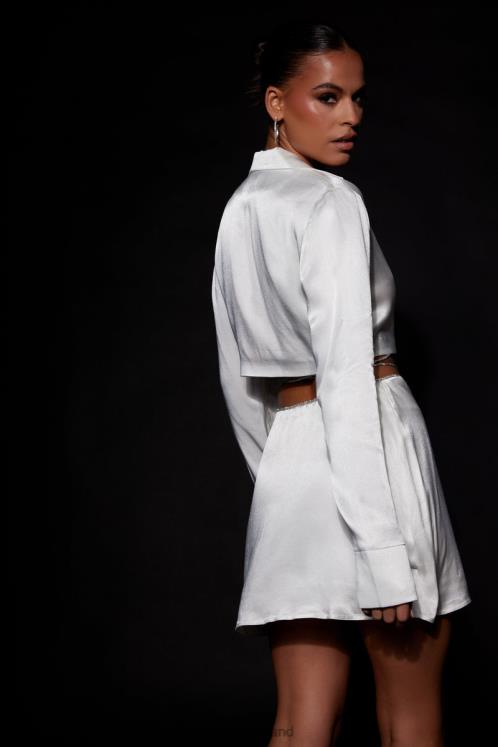 Meshki Talulah Diamante Rope Shirt Clothing White 6DX221034