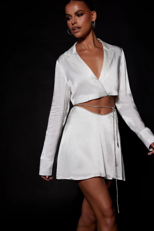 Meshki Talulah Diamante Rope Shirt Clothing White 6DX221034