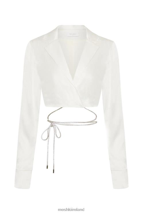 Meshki Talulah Diamante Rope Shirt Clothing White 6DX221034
