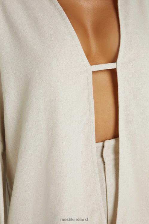 Meshki Tasha Oversized Linen Shirt Clothing Natural 6DX22818