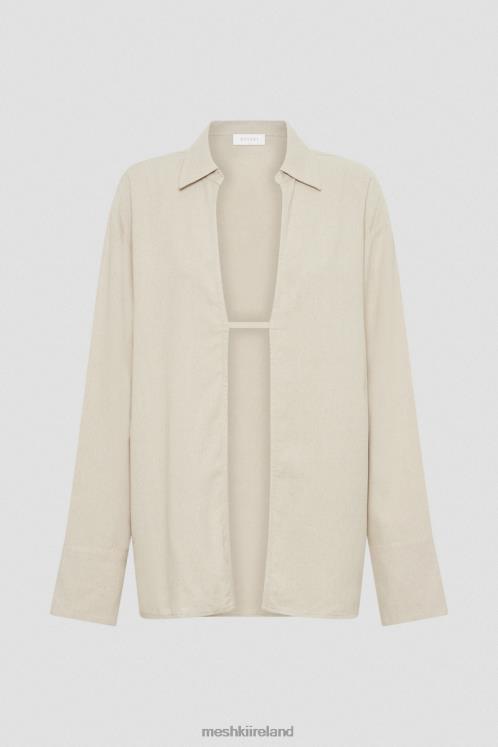 Meshki Tasha Oversized Linen Shirt Clothing Natural 6DX22818