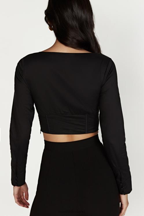 Meshki Zahara Corset Shirt Clothing Black 6DX22982