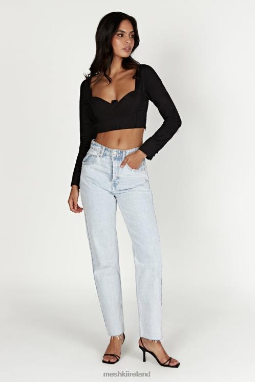 Meshki Zahara Corset Shirt Clothing Black 6DX22982