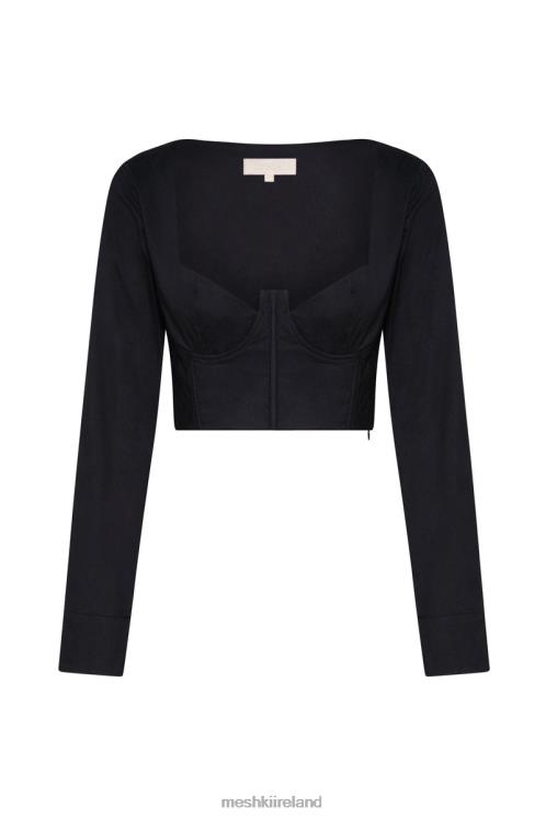 Meshki Zahara Corset Shirt Clothing Black 6DX22982